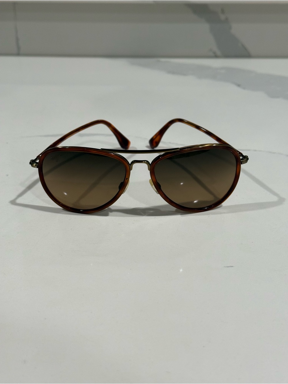 Maui Jim Tortoise Frame Sunglasses with Brown Gradient Lenses